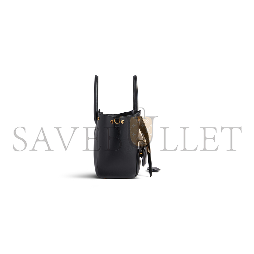 BALENCIAGA WOMEN'S BEL AIR SMALL CARRY ALL BAG IN BLACK 8125452ABAV1000 (29.5*20.3*11.9cm)